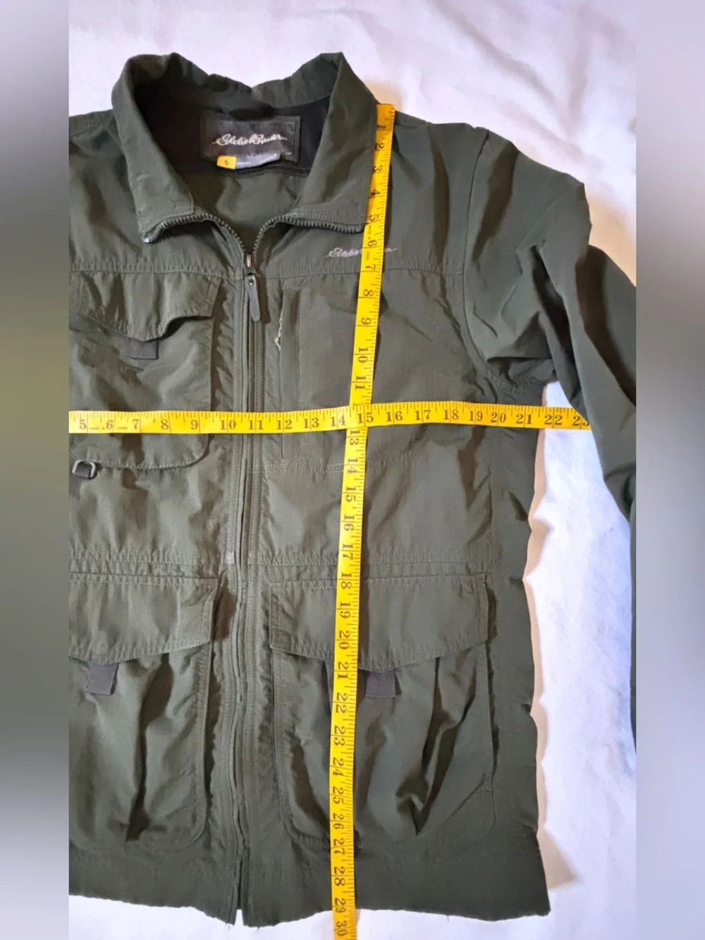 Eddie Bauer Travex Men’s M Olive Utility Outdoor Jacket Nylon Full Zip